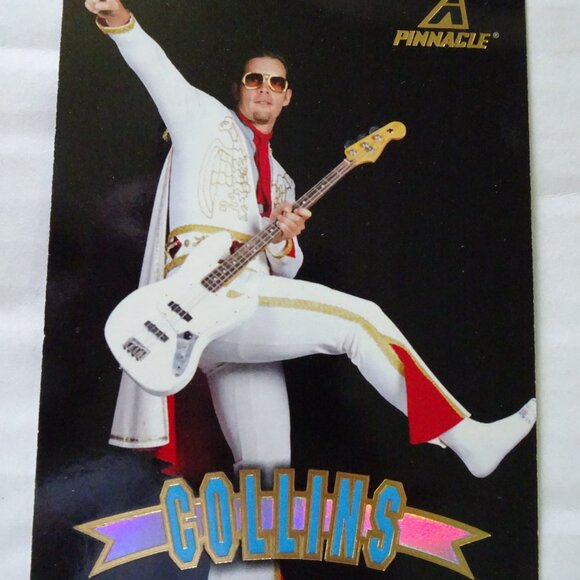 Kerry Collins 1997 Pinnacle Football Trading Card #11 with Collins as Elvis - Picture 9 of 9
